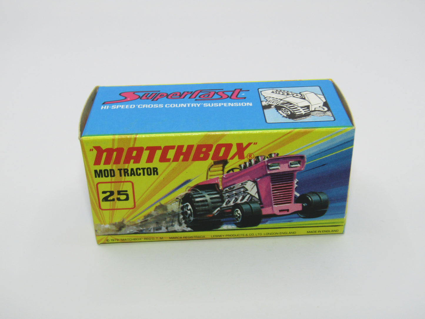 Matchbox Superfast No 25B Mod Tractor Purple MC Wheels UNPAINTED Base