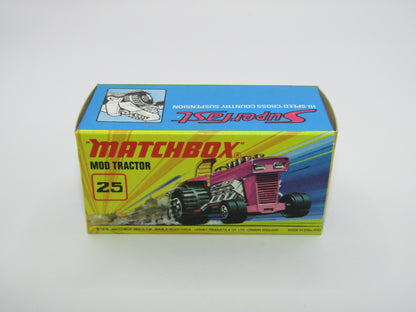 Matchbox Superfast No 25B Mod Tractor Purple MC Wheels UNPAINTED Base