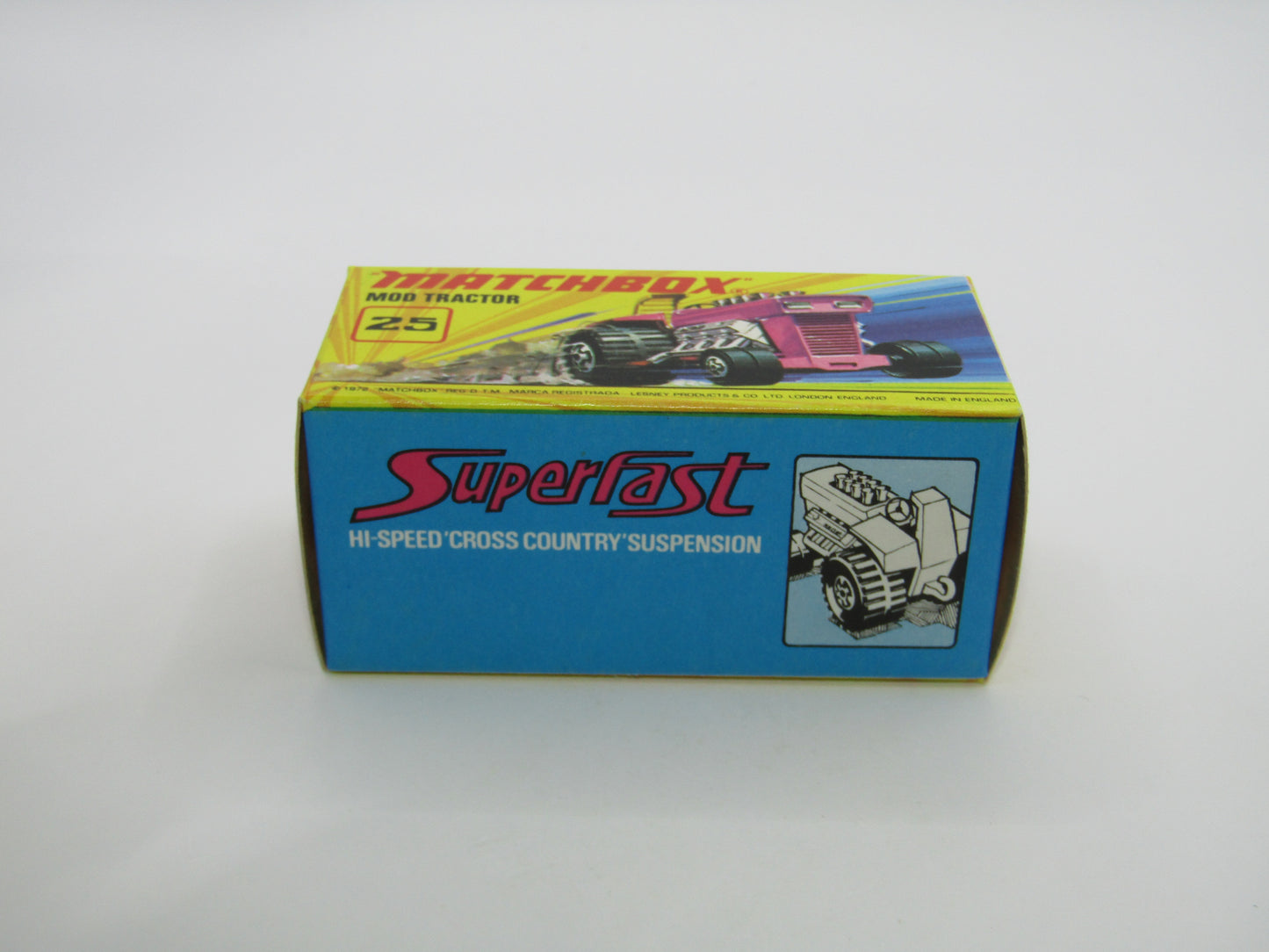 Matchbox Superfast No 25B Mod Tractor Purple MC Wheels UNPAINTED Base