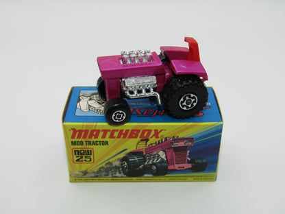 Matchbox Superfast No 25B Mod Tractor Purple RED Seat MC Wheels