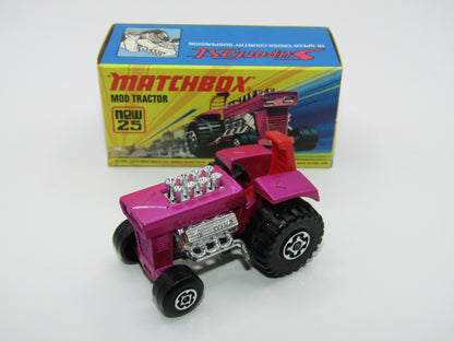 Matchbox Superfast No 25B Mod Tractor Purple RED Seat MC Wheels