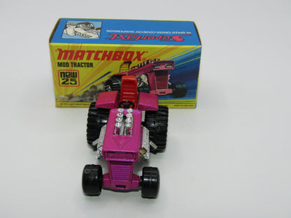 Matchbox Superfast No 25B Mod Tractor Purple RED Seat MC Wheels