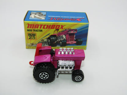 Matchbox Superfast No 25B Mod Tractor Purple RED Seat MC Wheels
