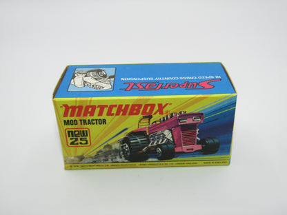 Matchbox Superfast No 25B Mod Tractor Purple RED Seat MC Wheels