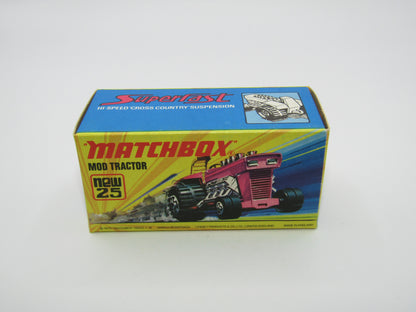 Matchbox Superfast No 25B Mod Tractor Purple RED Seat MC Wheels