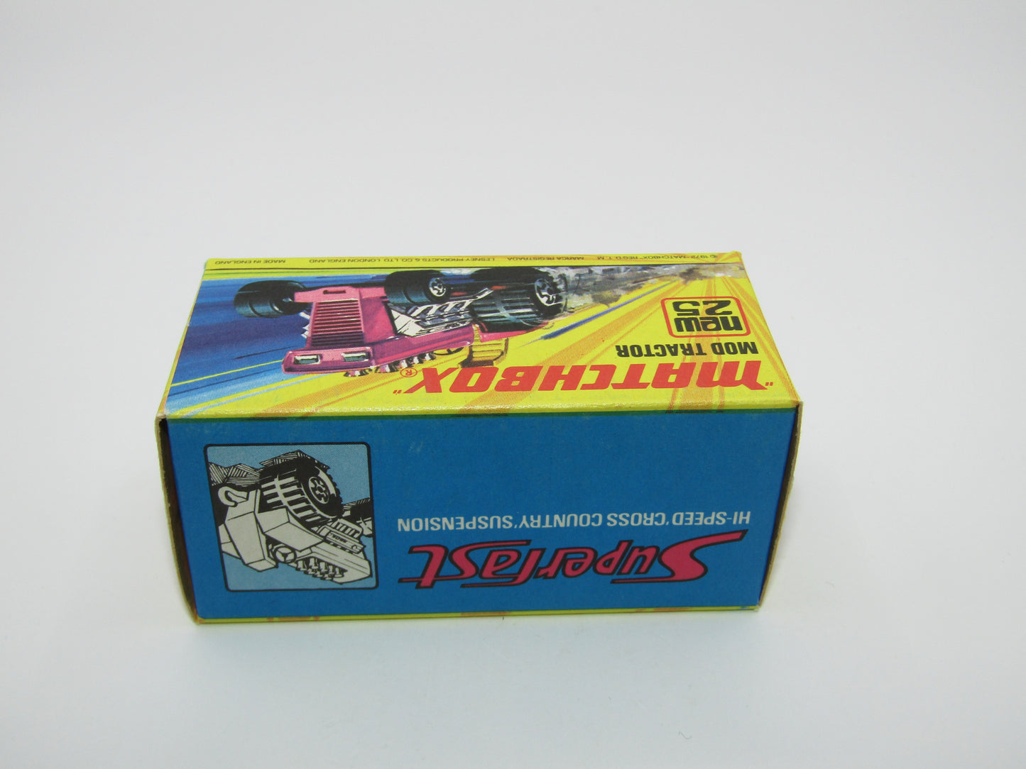 Matchbox Superfast No 25B Mod Tractor Purple RED Seat MC Wheels