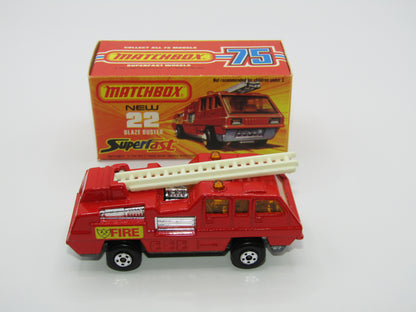 Matchbox Superfast No 22C Blaze Buster WHITE Ladder, Unpainted Base