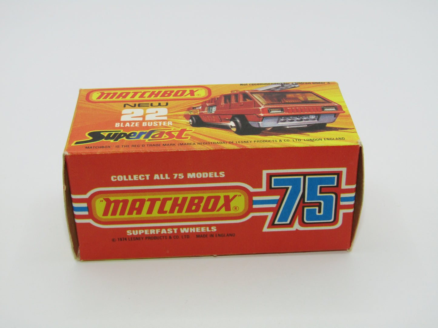 Matchbox Superfast No 22C Blaze Buster WHITE Ladder, Unpainted Base