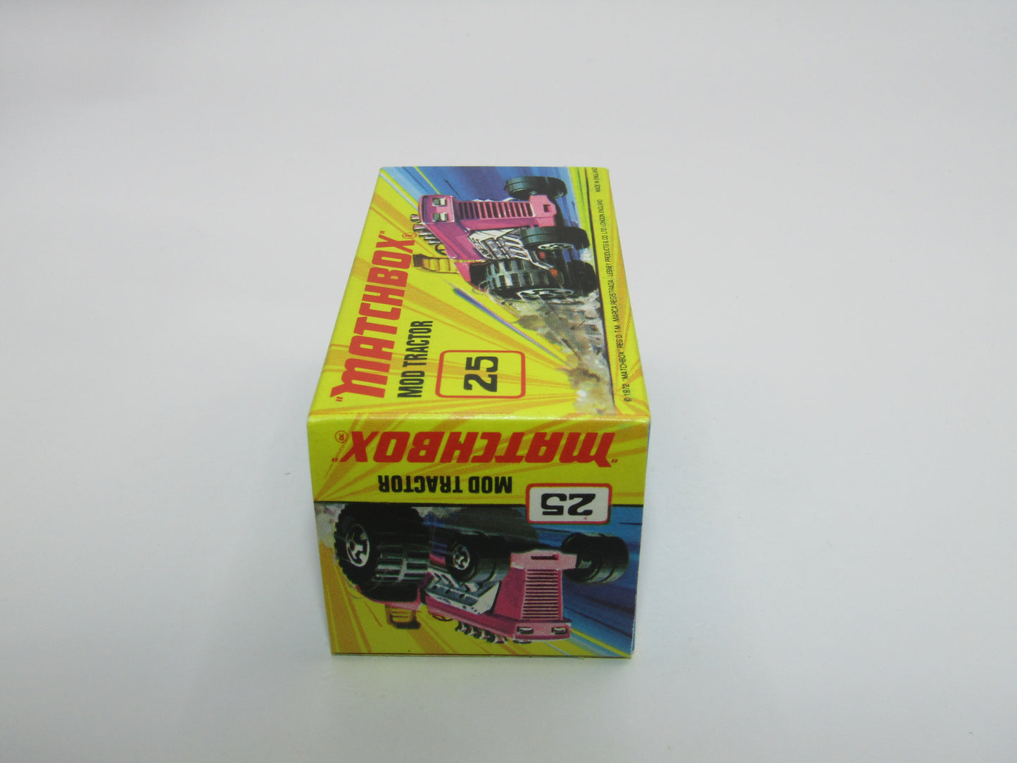 Matchbox Superfast No 25B Mod Tractor Purple with FENDERS