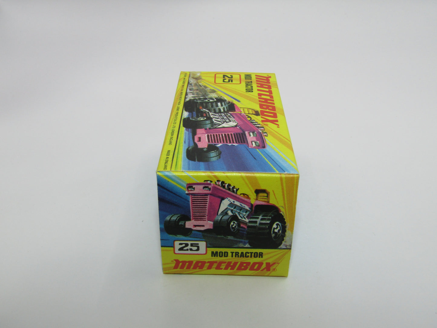 Matchbox Superfast No 25B Mod Tractor Purple with FENDERS