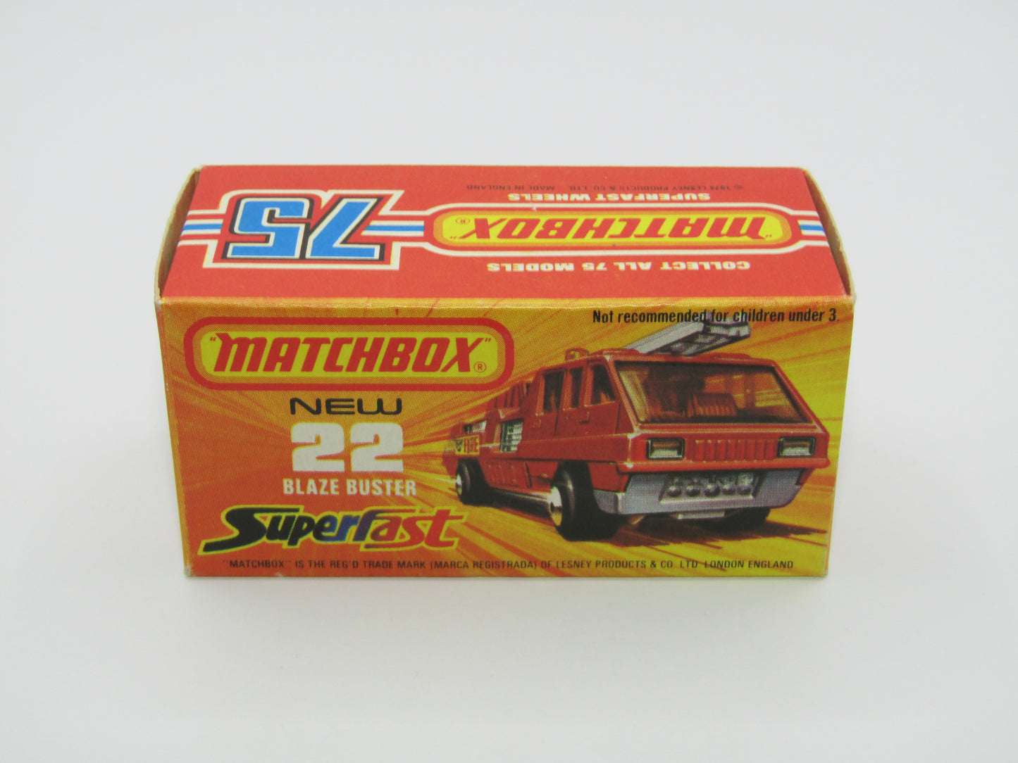 Matchbox Superfast No 22C Blaze Buster BLACK Ladder, Unpainted Base