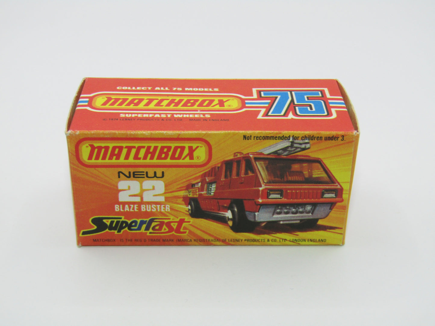 Matchbox Superfast No 22C Blaze Buster BLACK Ladder, Unpainted Base