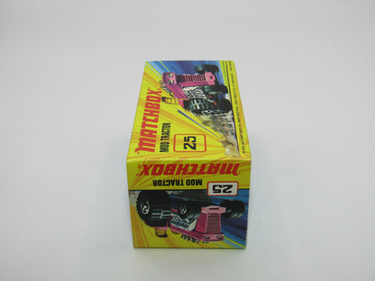 Matchbox Superfast No 25B Mod Tractor Met Pink 5 CROWN Front Wheels
