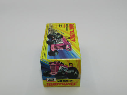 Matchbox Superfast No 25B Mod Tractor Met Pink 5 CROWN Front Wheels