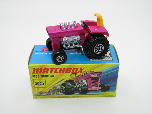 Matchbox Superfast No 25B Mod Tractor Light Purple MC Wheels
