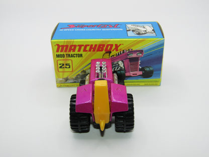 Matchbox Superfast No 25B Mod Tractor Light Purple MC Wheels