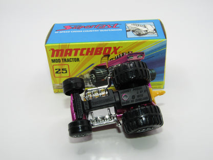 Matchbox Superfast No 25B Mod Tractor Light Purple MC Wheels