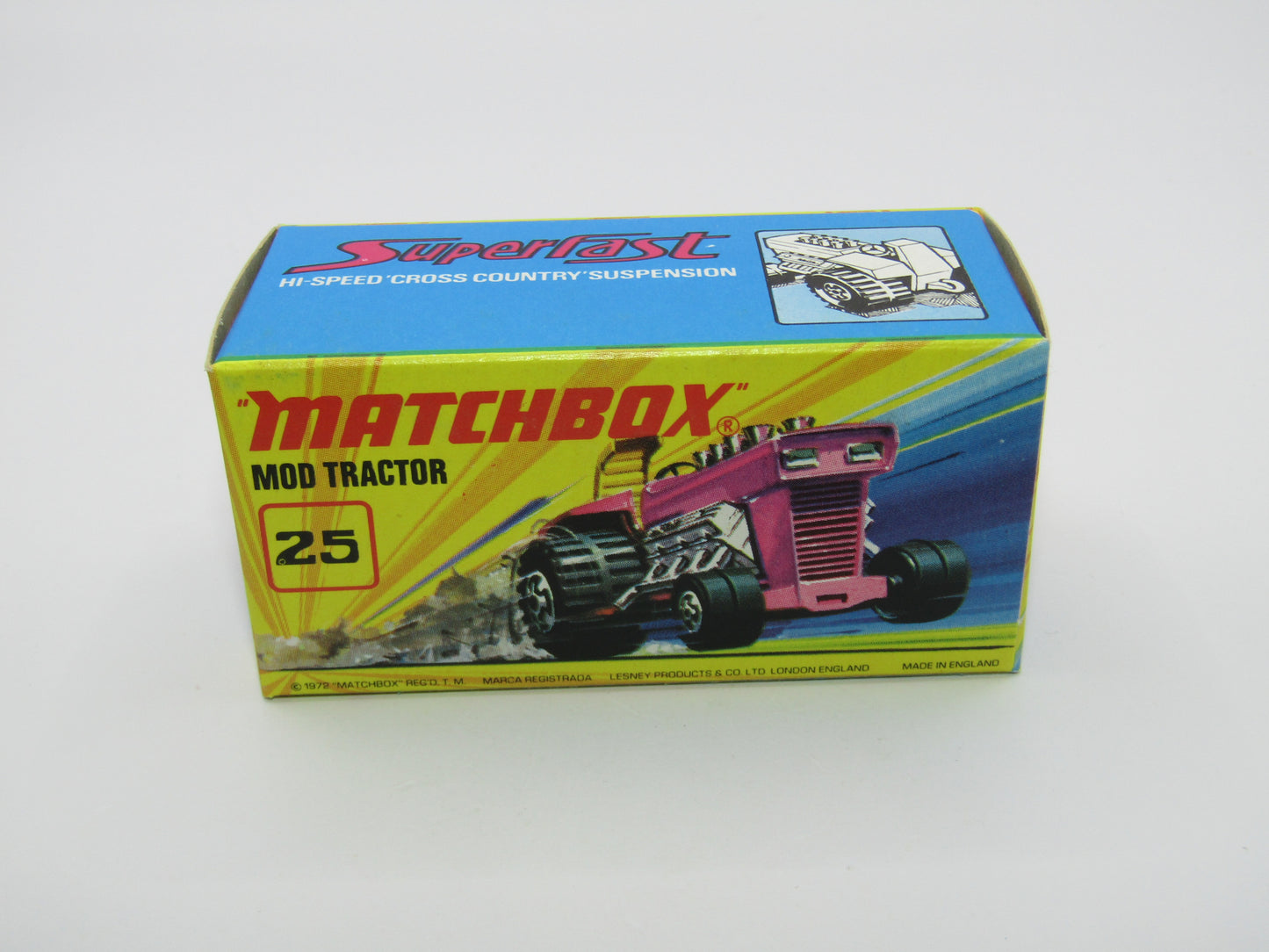 Matchbox Superfast No 25B Mod Tractor Light Purple MC Wheels
