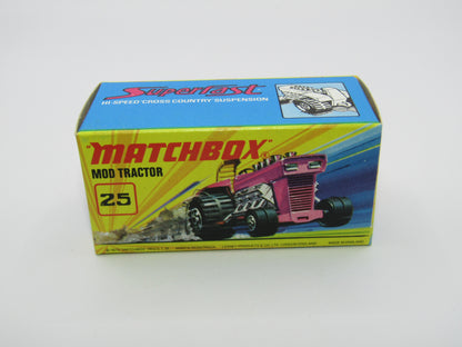 Matchbox Superfast No 25B Mod Tractor Light Purple MC Wheels