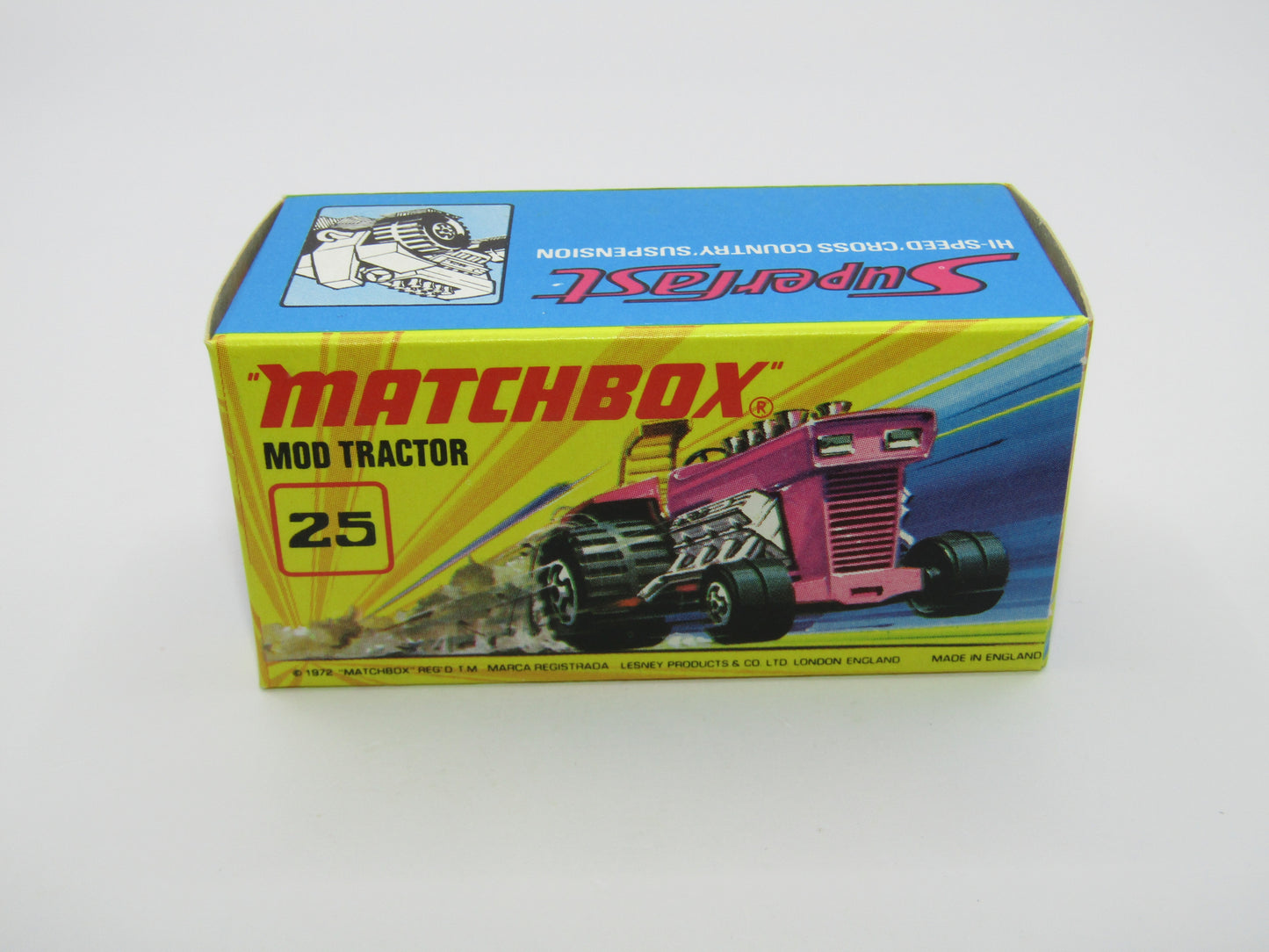Matchbox Superfast No 25B Mod Tractor Light Purple MC Wheels