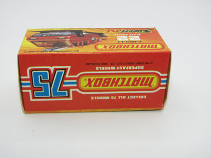 Matchbox Superfast No 22C Blaze Buster, Yellow Ladder, CREAM Interior, GLOSSY GREY Base