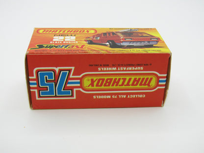Matchbox Superfast No 22C Blaze Buster, Yellow Ladder, CREAM Interior, GLOSSY GREY Base