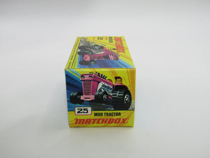Matchbox Superfast No 25B Mod Tractor Purple 4 SPOKE Front Wheels