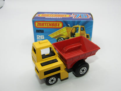 Matchbox Superfast No 26C Site Dumper METALLIC BROWN Base