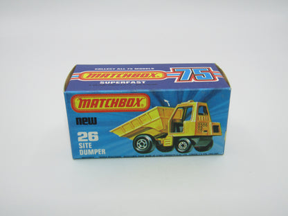 Matchbox Superfast No 26C Site Dumper METALLIC BROWN Base