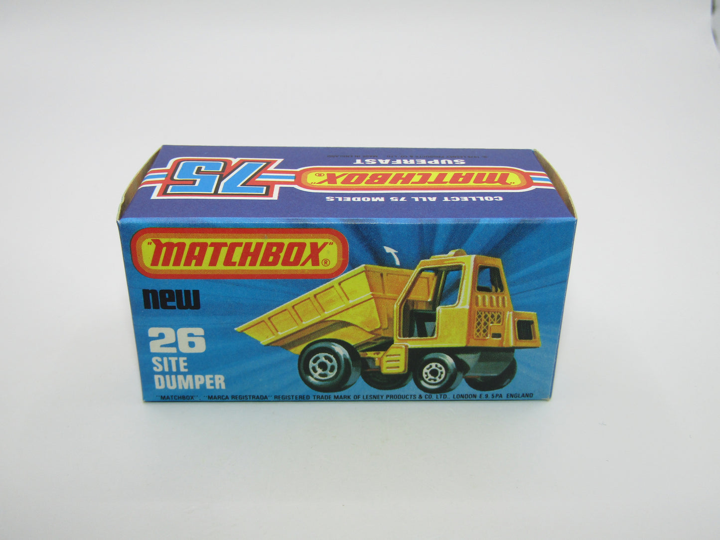 Matchbox Superfast No 26C Site Dumper METALLIC BROWN Base