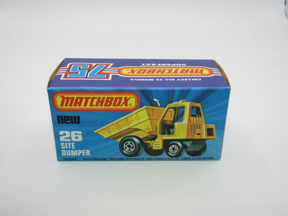 Matchbox Superfast No 26C Site Dumper METALLIC BROWN Base
