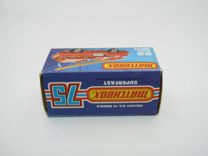 Matchbox Superfast No 22C Blaze Buster, Yellow Ladder, White Interior, FLAT GREY base