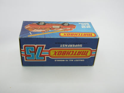 Matchbox Superfast No 22C Blaze Buster, Yellow Ladder, White Interior, Metallic Charcoal Grey Base