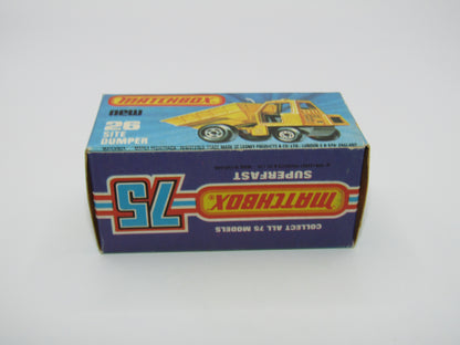 Matchbox Superfast No 26C Site Dumper Dark Orange-Red Cab CHARCOAL Base