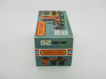 Matchbox Superfast No 26E Volvo Cable Truck YELLOW Body