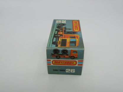 Matchbox Superfast No 26E Volvo Cable Truck YELLOW Body
