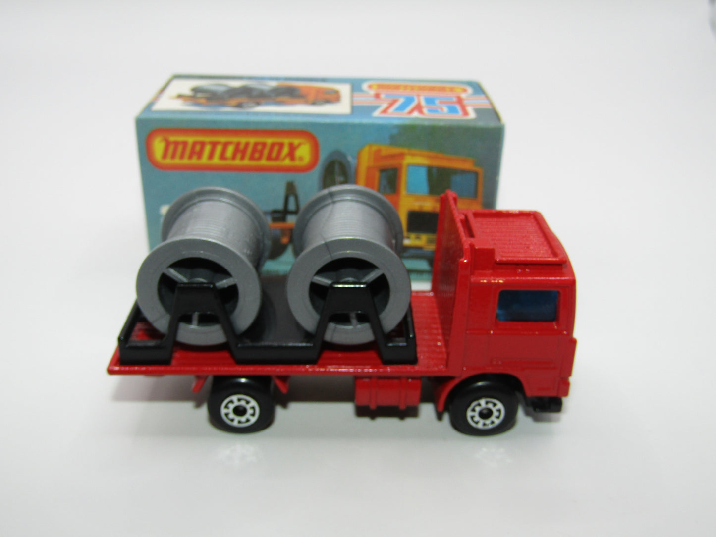 Matchbox Superfast No 26E Volvo Cable Truck RED Body