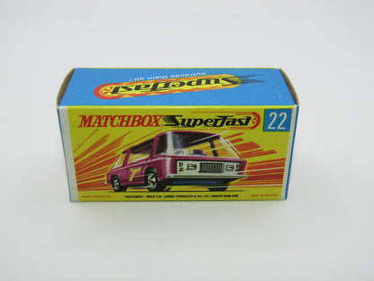 Matchbox Superfast No 22B Freeman Intercity Commuter MAGENTA Red, Unpainted Base