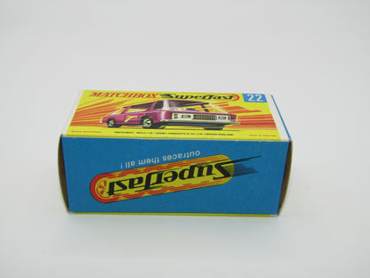 Matchbox Superfast No 22B Freeman Intercity Commuter MAGENTA Red, Unpainted Base