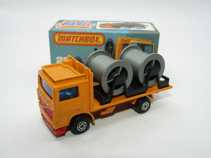 Matchbox Superfast No 26E Volvo Cable Truck RED Base MALTEESE CROSS Wheels