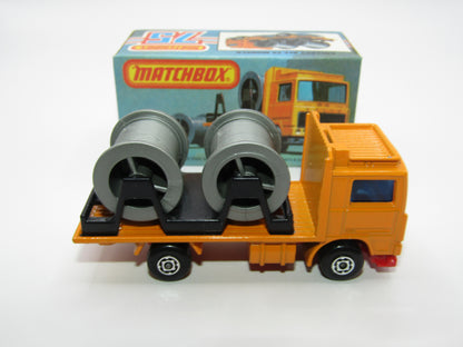 Matchbox Superfast No 26E Volvo Cable Truck RED Base MALTEESE CROSS Wheels