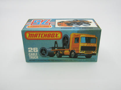 Matchbox Superfast No 26E Volvo Cable Truck RED Base MALTEESE CROSS Wheels