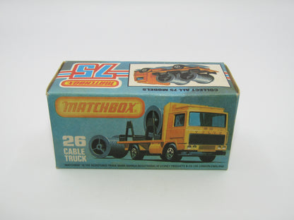 Matchbox Superfast No 26E Volvo Cable Truck RED Base 5 ARCH Wheels