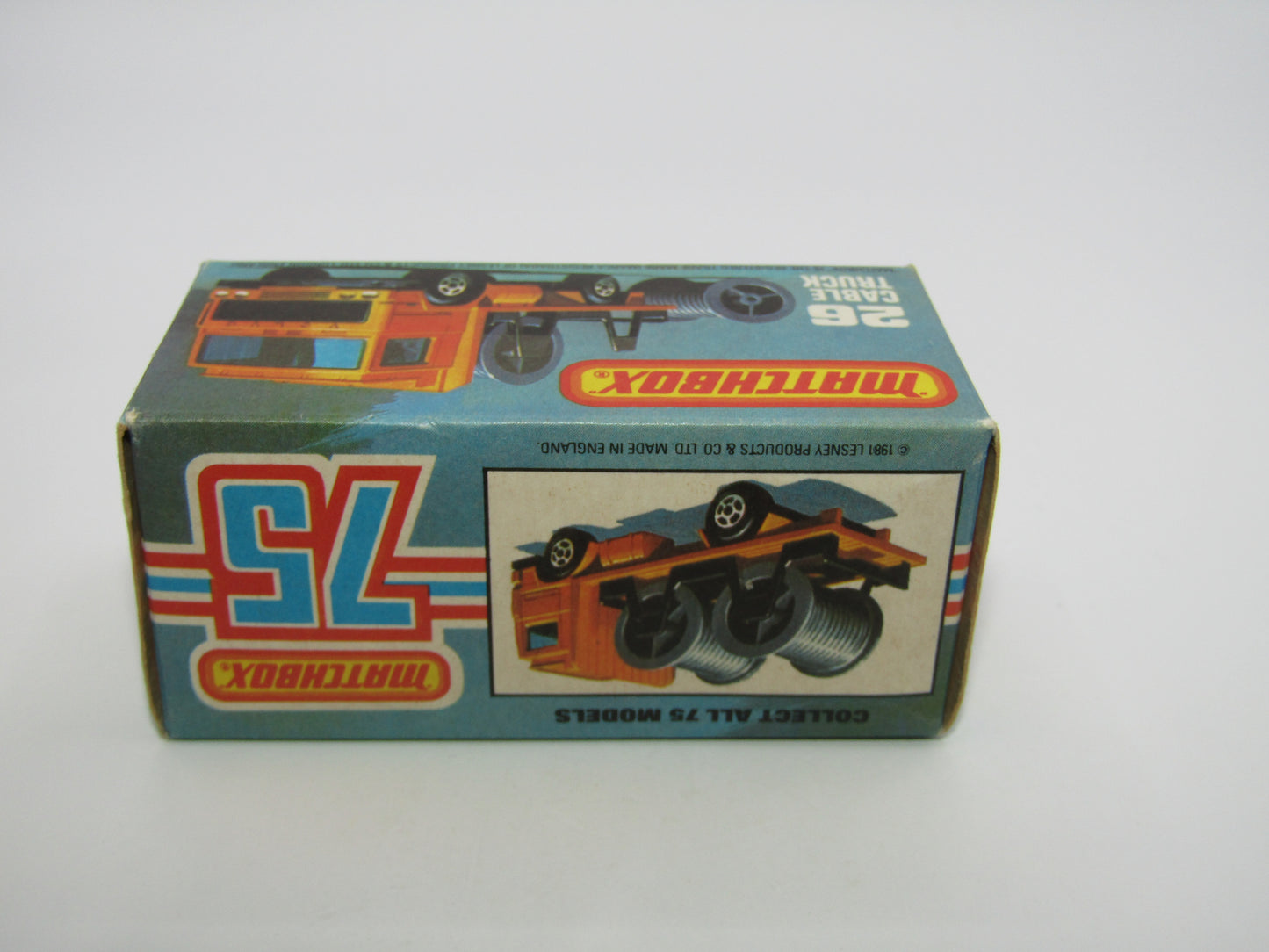 Matchbox Superfast No 26E Volvo Cable Truck RED Base 5 ARCH Wheels