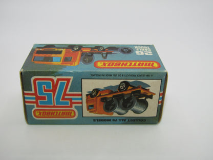 Matchbox Superfast No 26E Volvo Cable Truck RED Base 5 ARCH Wheels