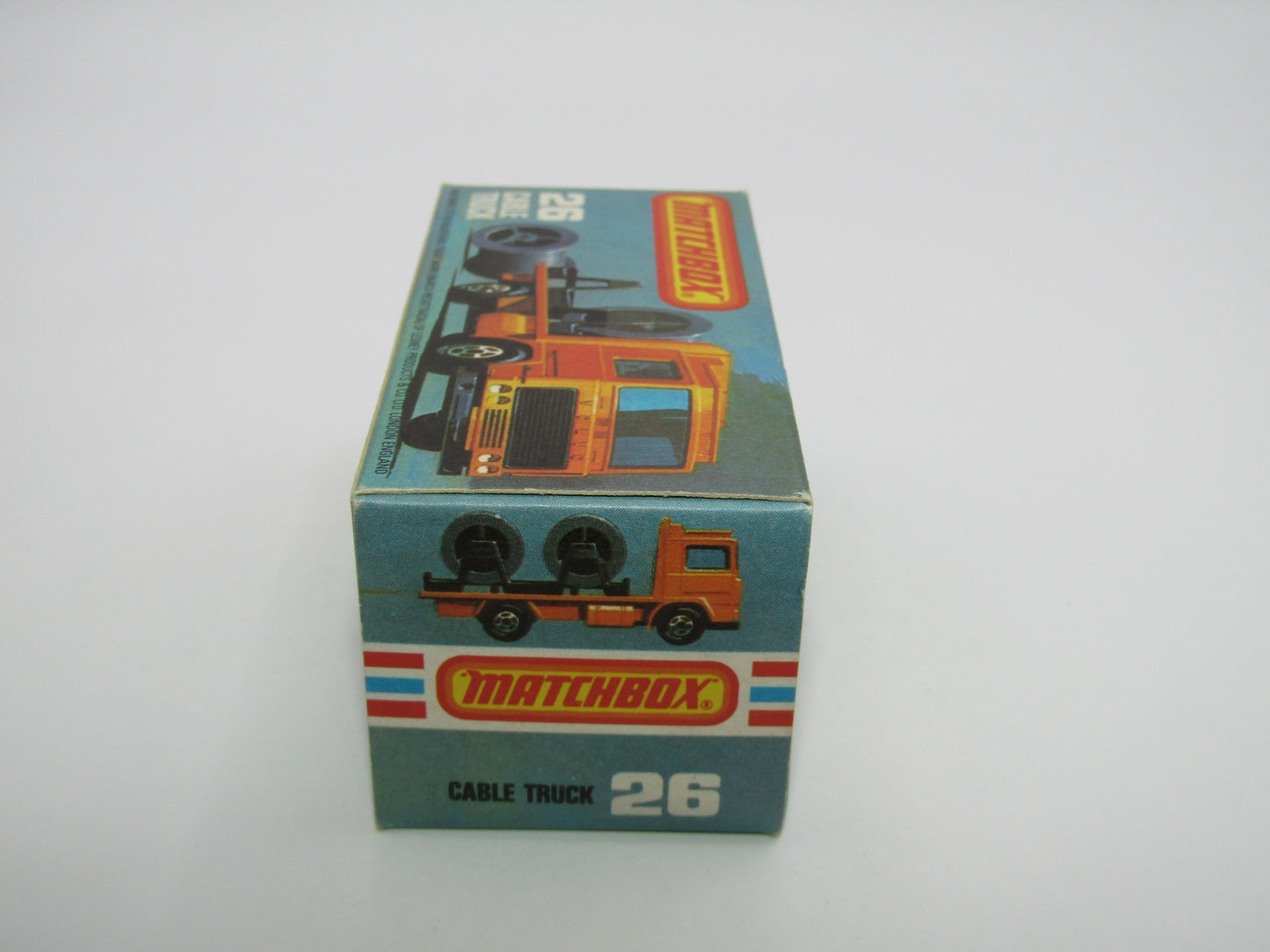 Matchbox Superfast No 26E Volvo Cable Truck RED Base 5 ARCH Wheels