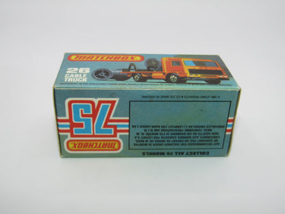 Matchbox Superfast No 26E Volvo Cable Truck RED Base 5 ARCH Wheels