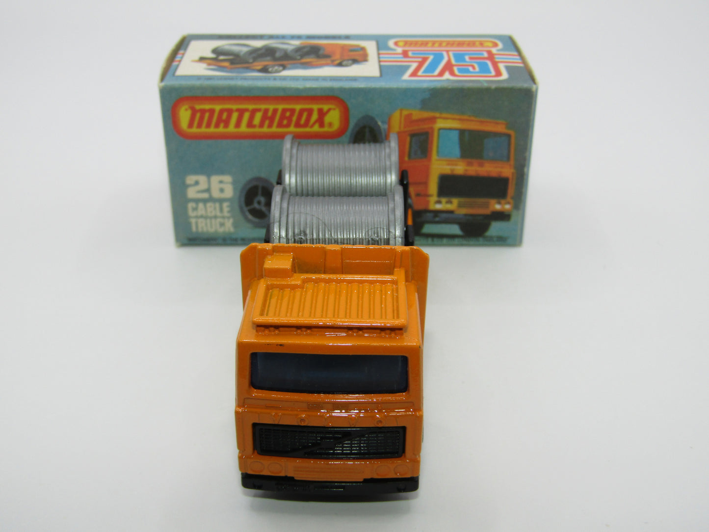 Matchbox Superfast No 26E Volvo Cable Truck MALTESE CROSS Wheels