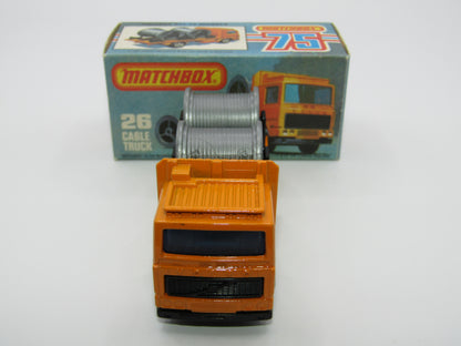 Matchbox Superfast No 26E Volvo Cable Truck MALTESE CROSS Wheels