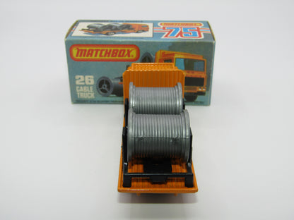 Matchbox Superfast No 26E Volvo Cable Truck MALTESE CROSS Wheels